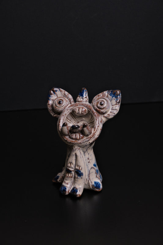 Silent Watcher Wa Mao - Minimalist Yunnan Clay Cat